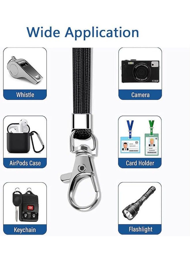 Cell Phone Lanyard Black, Adjustable Phone Lanyard Neck Holder, Crossarm Phone Strap with Card Holder, Durable and Anti Fall Mobile Phone Rope, Nylon Neck Strap Compatible with Most Smartphones  - Image 4