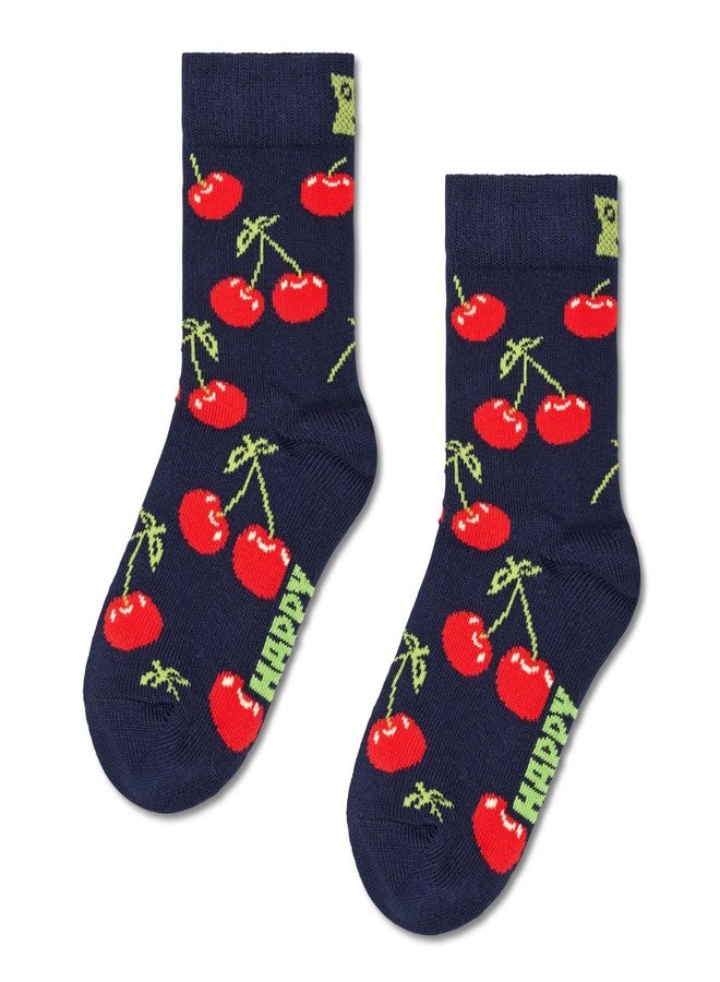 Happy Socks Kids Cherry Socks | Juicy & Cozy Unisex Crew Socks | 7-9Years - Image 2
