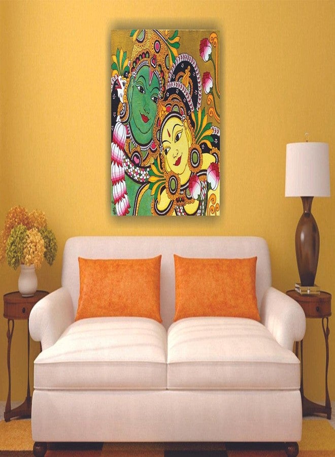 PIXELARTZ Canvas Painting - Kerala Mural - Lakshmi Narayan Painting - Image 2