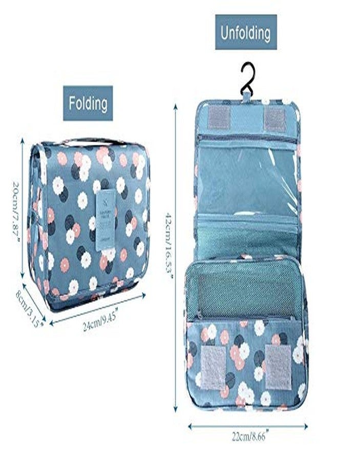 Moxtiza Hanging Toiletry Bag Travel Women Men Water-Resistant Traveling Pouch Organizer compartments Multi-Function Material Accessories Bathroom Shaving Cosmetic Storage Bag (Multi Color) - Image 2