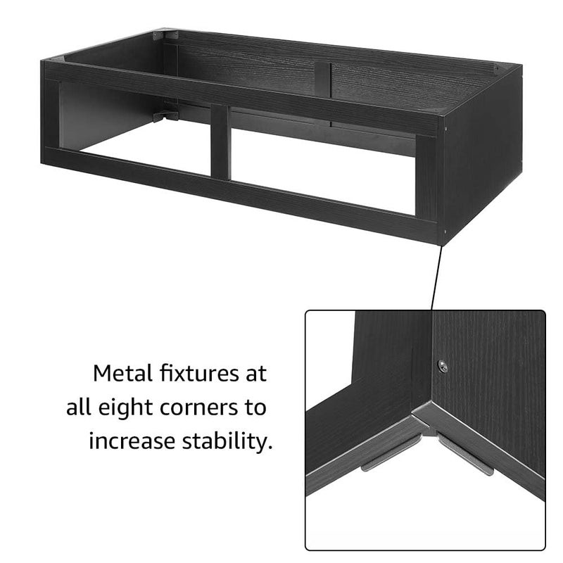 unipaws Reptile Enclosure Stacker, Black Reptile Tank Stand for 50 Gallon Terrariums, Stackable Base with Heat Lamp Openings and Metal Reinforced Corners - Image 4