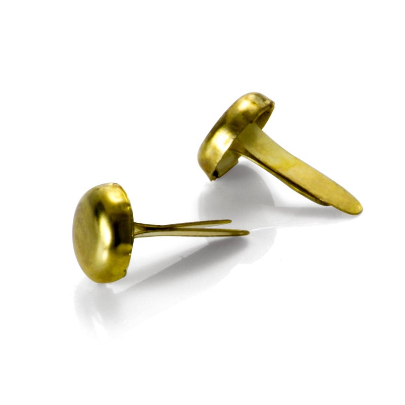 Officemate Round Head Brass Plated Fasteners 05 Inch Shank 100Box 99802