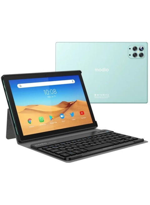Modio M28 10.1-Inch 5G Smart Android Kids Tablet RAM 512GB ROM 8GB Dual-Sim  With Bluetooth Keyboard Green