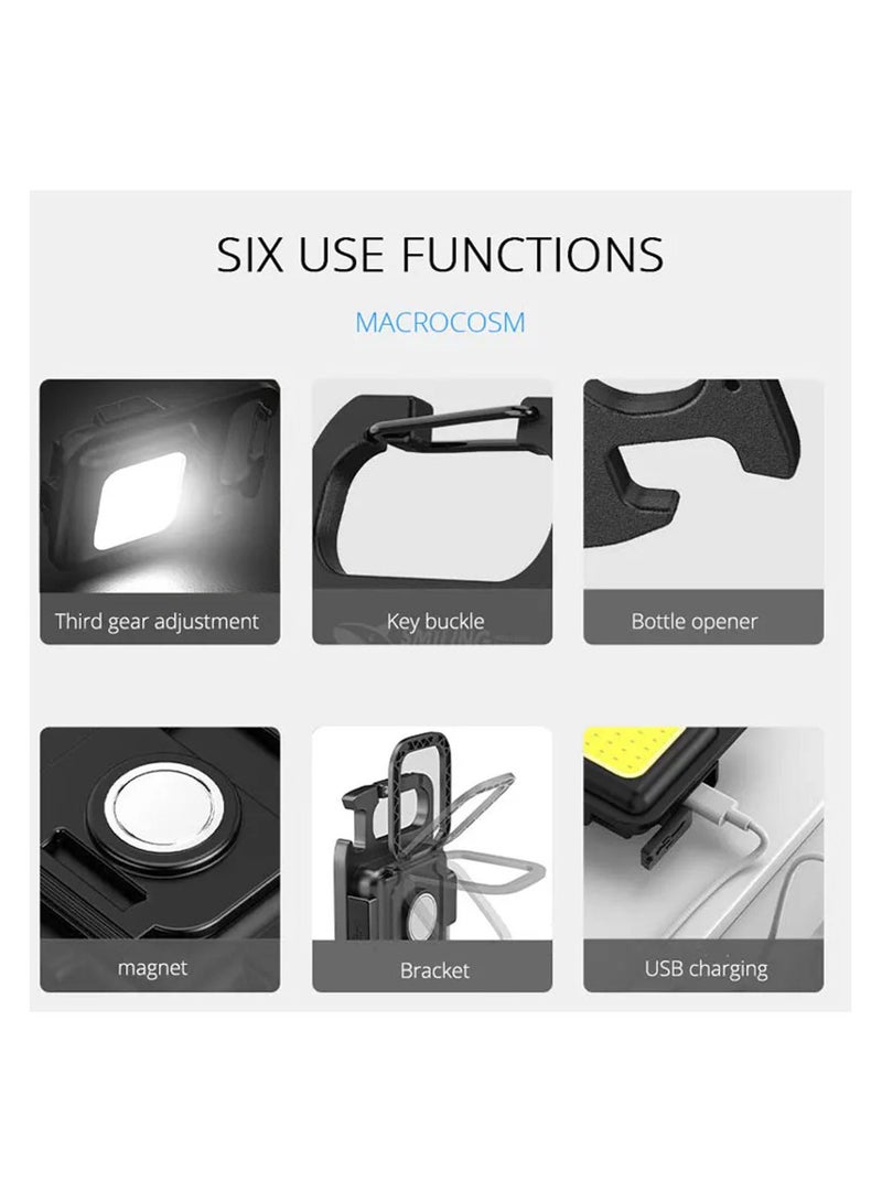 Keychain mini magenetic LED rechargable flash light - Image 4