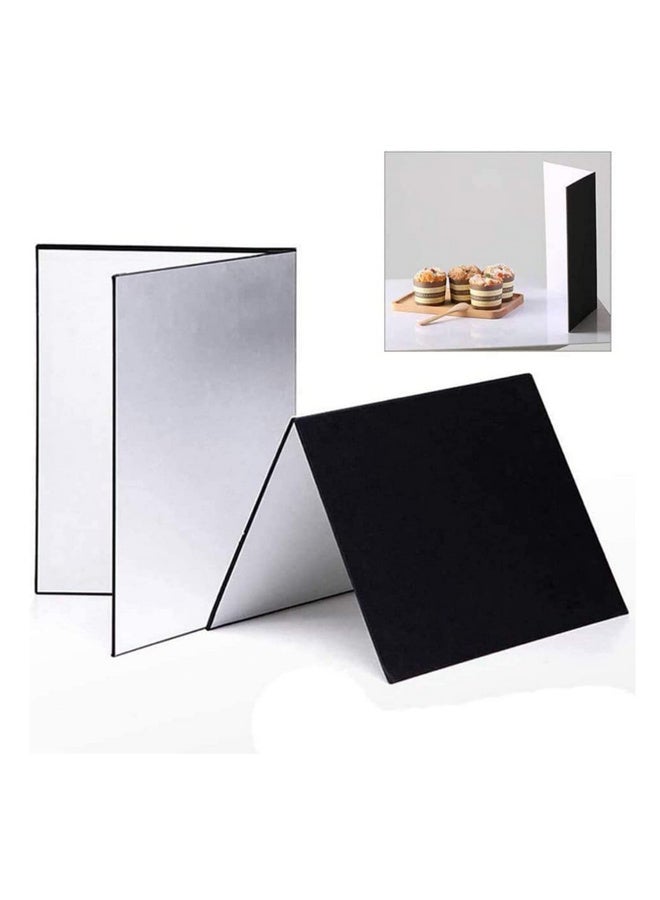 3 في 1 لوح تصوير من الورق المقوى/الكرتون - عاكس قابل للطي ومشتت للضوء لتصوير المنتجات والحياة الساكنة والطعام بمقاس A4 - Image 1