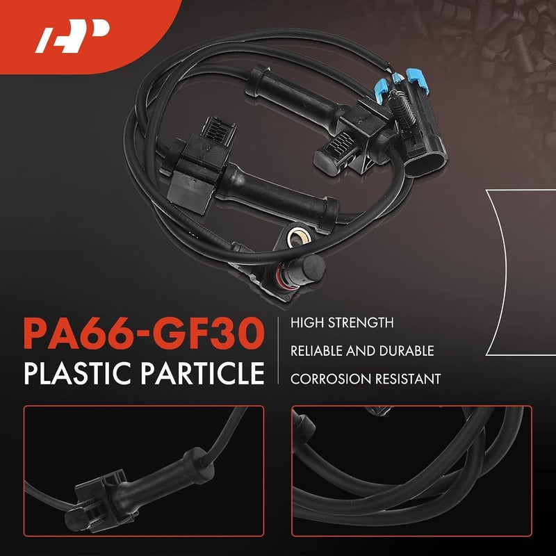 A-Premium ABS Wheel Speed Sensor Compatible with Hummer Models - H3 2006-2010, H3T 2009-2010 - Rear Driver and Passenger Side, (2-PC Set) - Image 4
