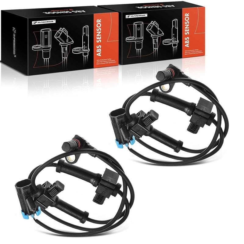 A-Premium ABS Wheel Speed Sensor Compatible with Hummer Models - H3 2006-2010, H3T 2009-2010 - Rear Driver and Passenger Side, (2-PC Set) - Image 1