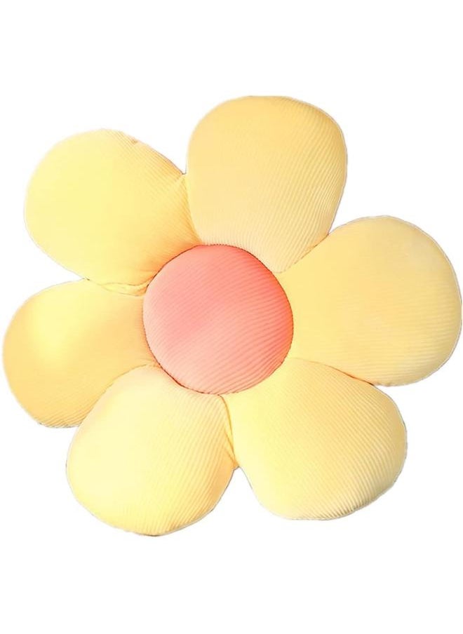 yongsheng Flower Pillow, Flower Shaped Seating Cushion -Cute Daisy Pillow for Girls Decor Flowe Floor (Yellow petals-35cm)  - Image 1