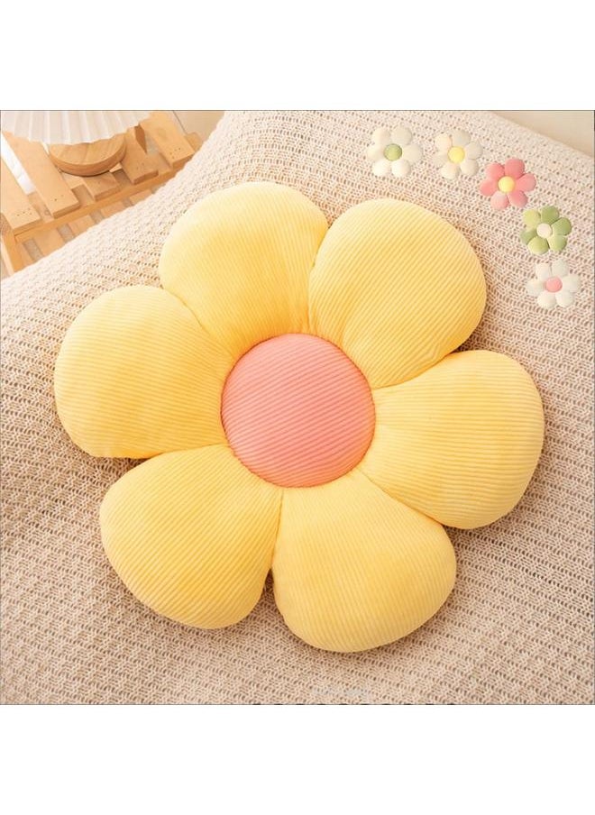 yongsheng Flower Pillow, Flower Shaped Seating Cushion -Cute Daisy Pillow for Girls Decor Flowe Floor (Yellow petals-35cm)  - Image 5