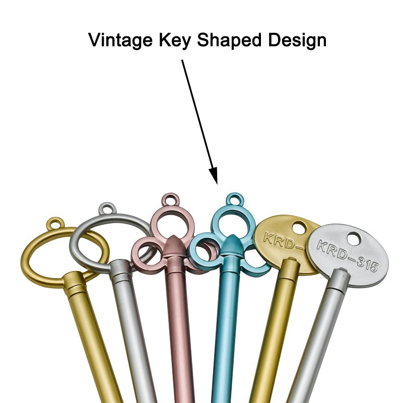 Maydahui 48 PCS Retro Key Shape Roller Pen Black Gel Ink Creative Unique Pens for School Party Drawing Writing - Image 3