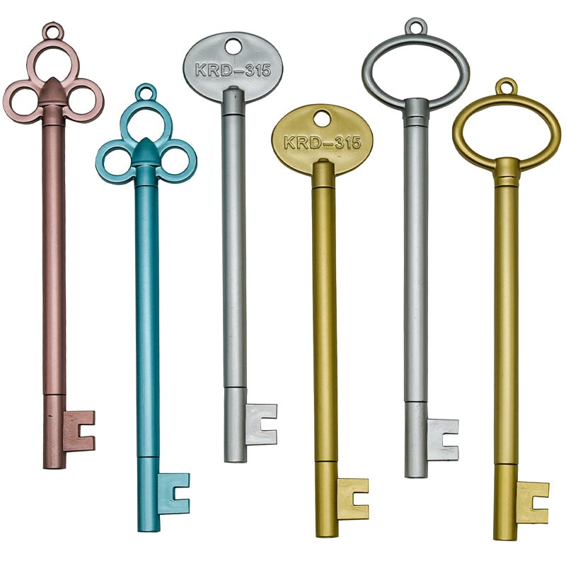 Maydahui 48 PCS Retro Key Shape Roller Pen Black Gel Ink Creative Unique Pens for School Party Drawing Writing - Image 1