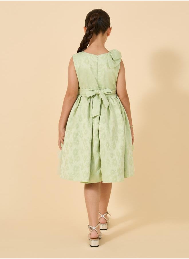 Styli - Mesh Hem Layered Sleeveless Dress - Image 1