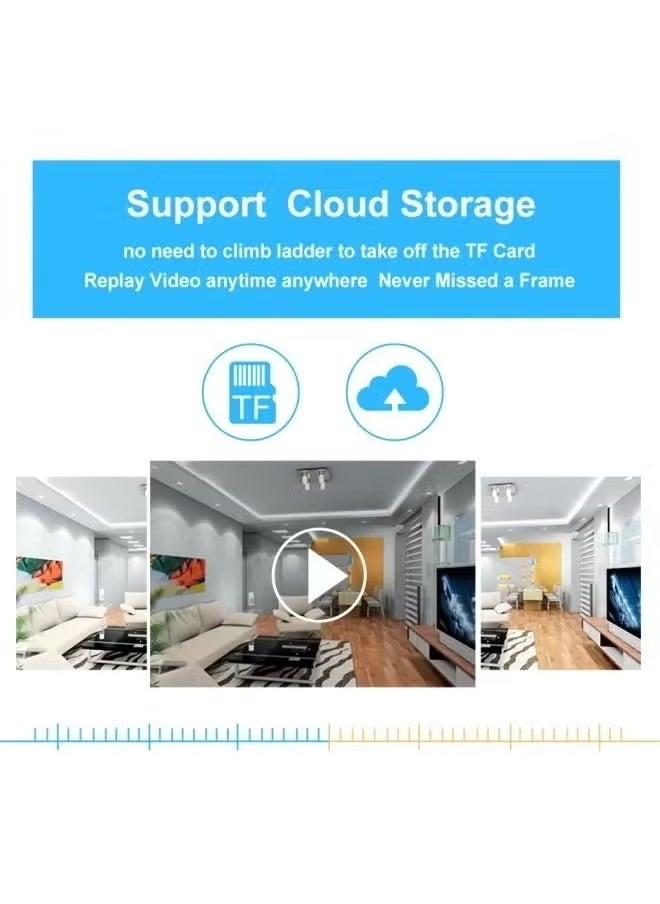 DIDseth - 1080P Wireless Light Bulb Camera，Indoor Auto Tracking 360° Rotation Camera,With Smart Motion Detection ,Voice Warning，Remote Monitoring，Use For Home Indoor Outdoor Security - Image 1