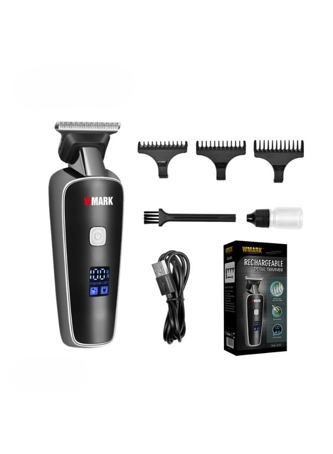 WMARK NG-204 Professional Hair Trimmer for Beard Head Body 7000 RPM Cordless T-Blade 0.1mm Zero Gap Black - Image 1
