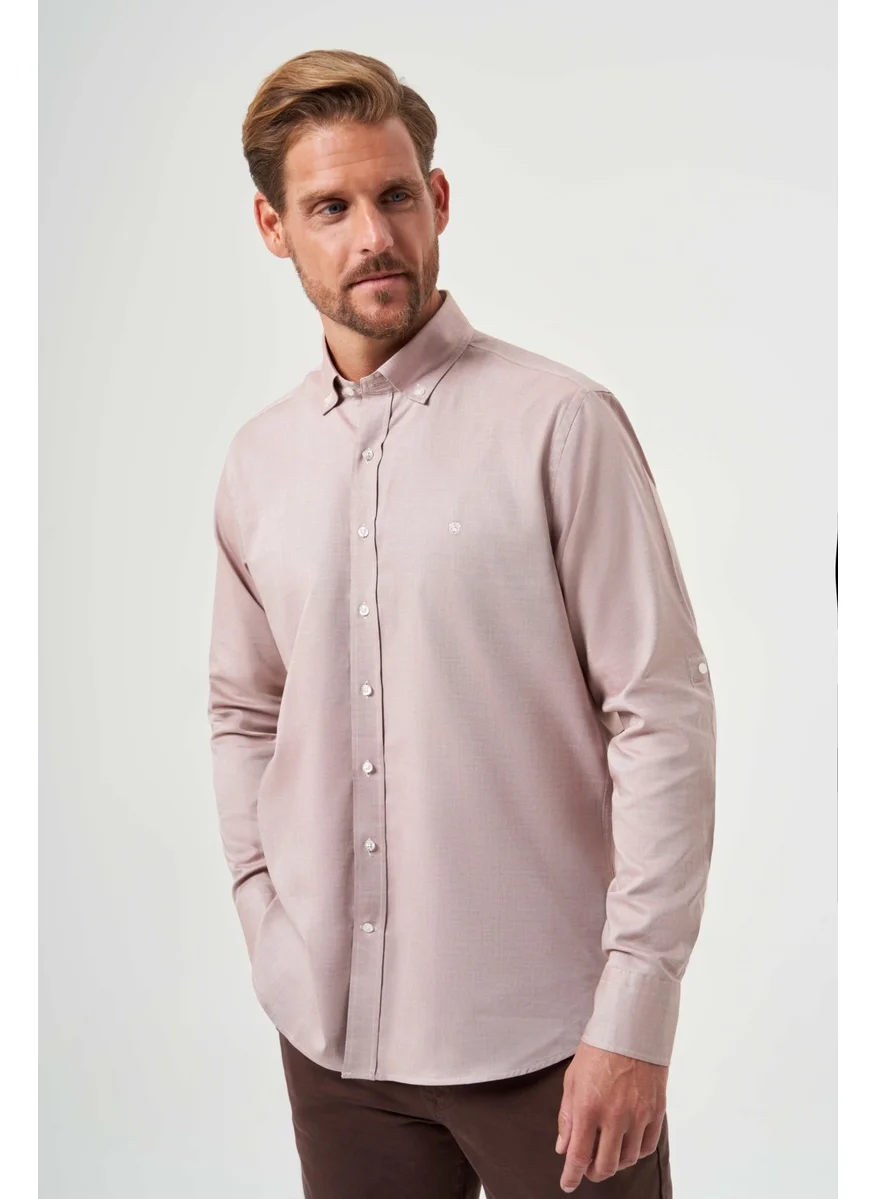 Bisse Men's Pasha Collar Shirt with Inner Sleeve Epaulettes MUSTARD GM23Y231146_D19