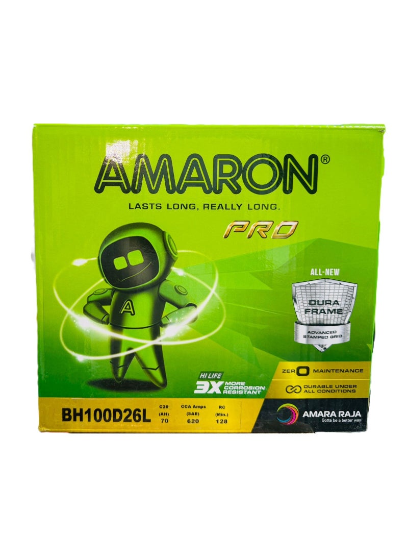 Amaron Car Battery 12V 70AH 100D26L/80D26L - Image 1