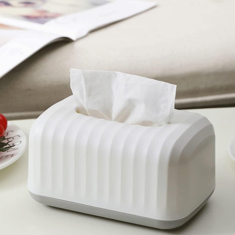 MORPICH 1pc Square Shape Cover Plastic Tissue Box Holder | Paper Napkin Holder Case | Tissue Holder Dispenser Organizer for Car Decor Home Room Hotel - Image 1