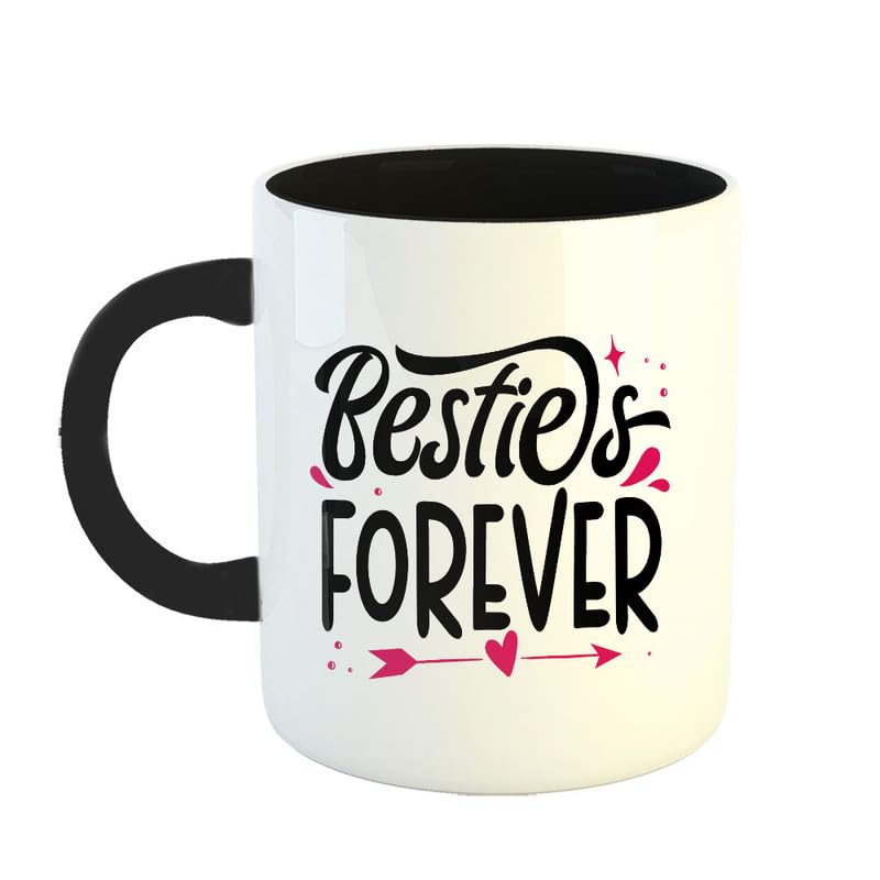 YaaNaa Happy Friendship Day Coffee Mug with 1 Friendship Band Besties Forever Gifts for Best Friend Boys Girls Colleagues R1233BK - Image 2