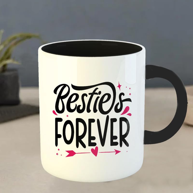 YaaNaa Happy Friendship Day Coffee Mug with 1 Friendship Band Besties Forever Gifts for Best Friend Boys Girls Colleagues R1233BK - Image 5