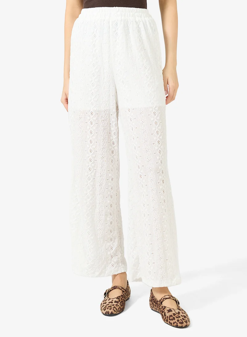 Ginger Cotton Openwork Pullon Pants