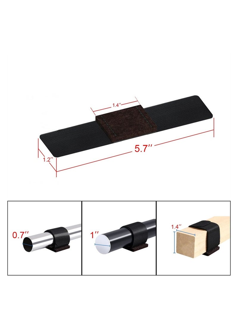 Generic - 30 Pcs Felt Furniture Pads with Hook and Loop Fasteners for Sled Chair, Wrap-Around Felt Floor Savers, Fits Most Chair Rails, Protect Hardwood Floors, Prevent Scratches and Reduce Noise - Image 1