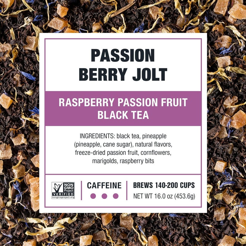 Tiesta Tea شاي تييستا تي Passion Berry Jolt - شاي أسود بنكهة توت العليق وفاكهة العاطفة - Image 2