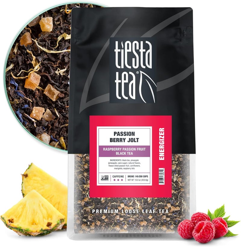 Tiesta Tea شاي تييستا تي Passion Berry Jolt - شاي أسود بنكهة توت العليق وفاكهة العاطفة - Image 1