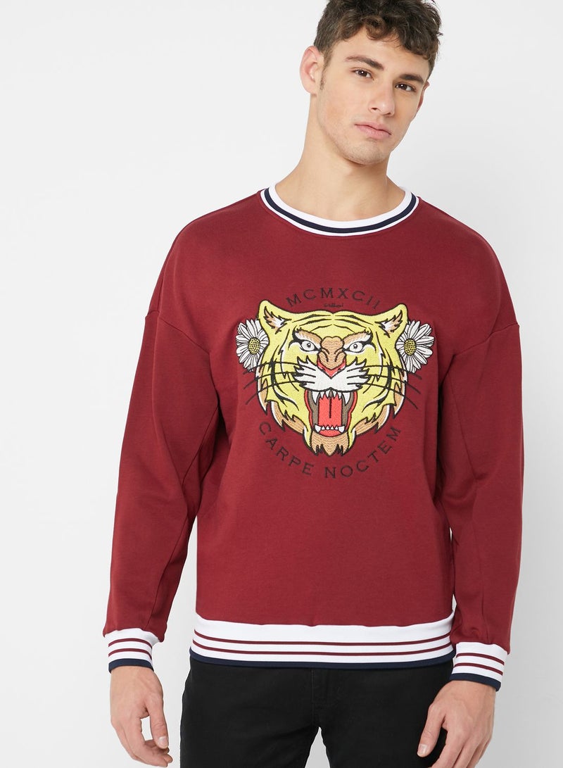 Seventy Five Embroidered Front Sweater - Image 1
