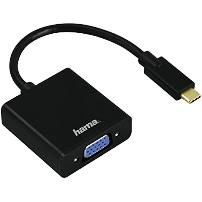 Hama 135727 محول USB-C بدقة FULL HD لـ VGA، أسود - Image 1