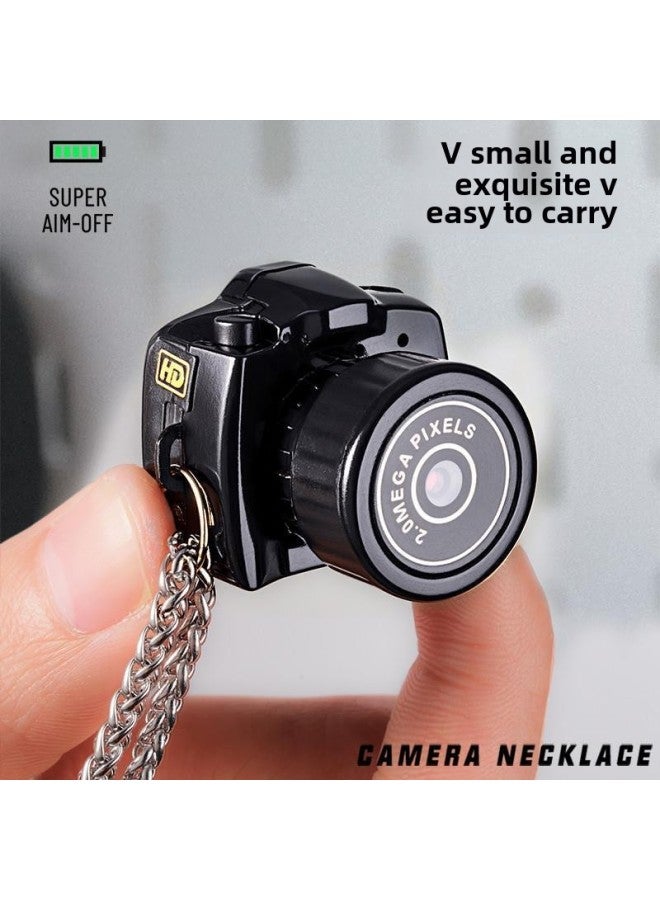 Mini Mini Small Camera Paraphernalia Photographable HD Pixel Student Party Campus Special Ccd Female-Color:Black Y5 Small Camera  - Image 1