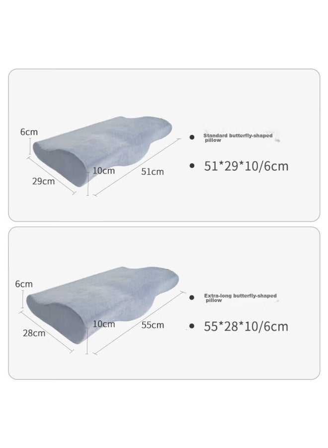 Aeromax Butterfly Memory Foam Pillow, Cervical Support, Low Rebound, Wing-shaped Pillow For Adults, Students, Dormitory, Single Bed Sleep Aid - Image 3