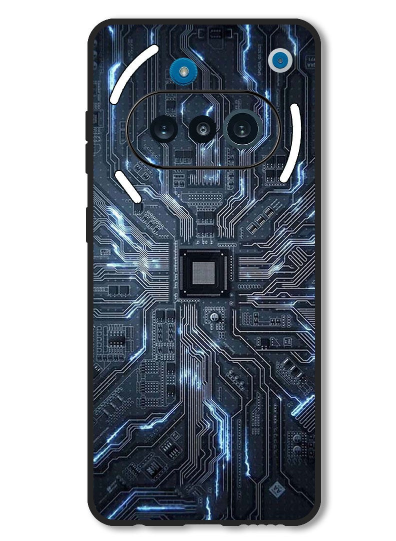 Theodor Case Compatible with Nothing Phone 3a Protection Shockproof Bumper Cover Hardware Circuit - Image 1