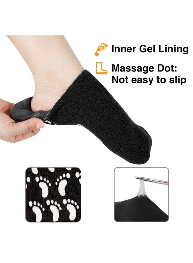 Codream Large Men's Moisturizing Gel Socks Men's Feet Care Ultimate Treatment for Dry Cracked Rough Skin on Feet Pack of 2 Pairs Black US Men 10-15 - Image 3