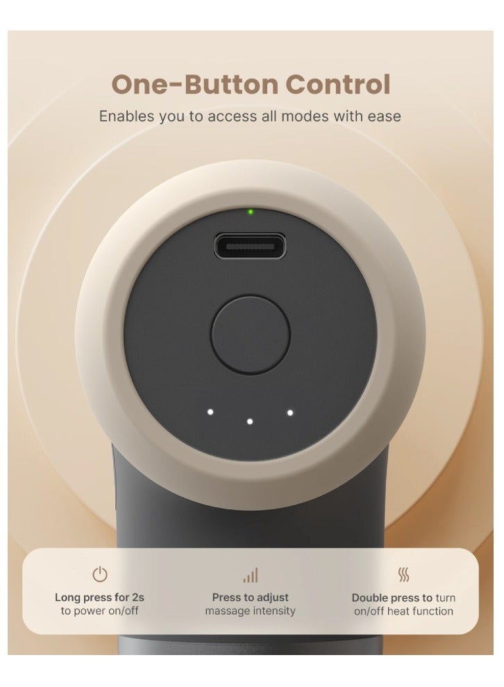 RENPHO Mini Thermal Massage Gun with Heat Function Mini Massage Gun Portable Fashionable Percussion Massager with Coloured Silicone Sleeves Travel Size with Carry Bag for Muscle Massage - Image 3