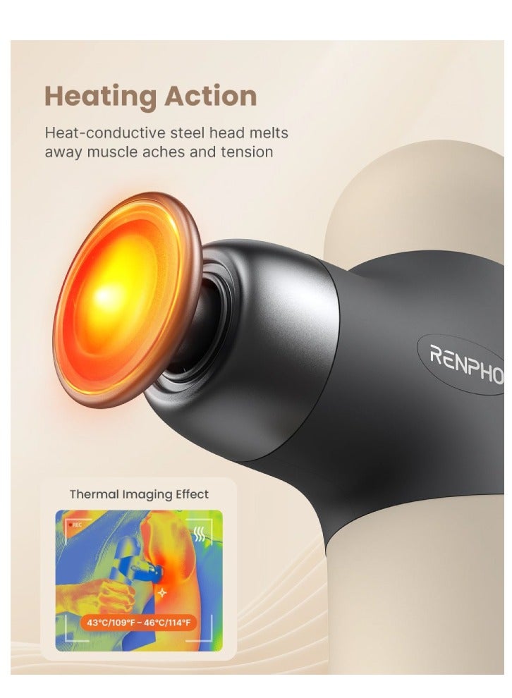 RENPHO Mini Thermal Massage Gun with Heat Function Mini Massage Gun Portable Fashionable Percussion Massager with Coloured Silicone Sleeves Travel Size with Carry Bag for Muscle Massage - Image 5