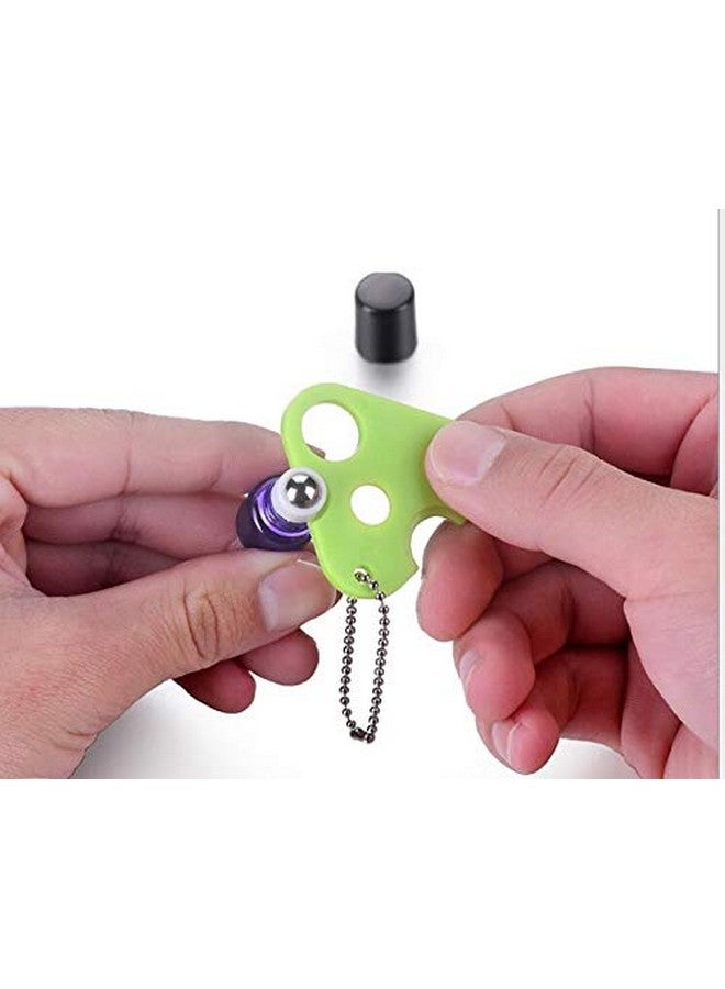 روميروس فتاحة زجاجات ROMIRUS الدوارة للزيوت العطرية (خضراء)، أداة رئيسية للزيوت العطرية لإزالة الكرات الدوارة والأغطية بسهولة من معظم الزجاجات - Image 1