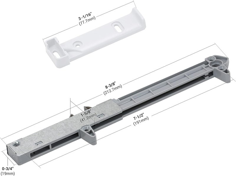 ROK 10-Pack Hardware Soft Close for Wood Drawers/Soft Close Drawer Adapter/Add-On/Retrofit (White), SCD104W - Image 2
