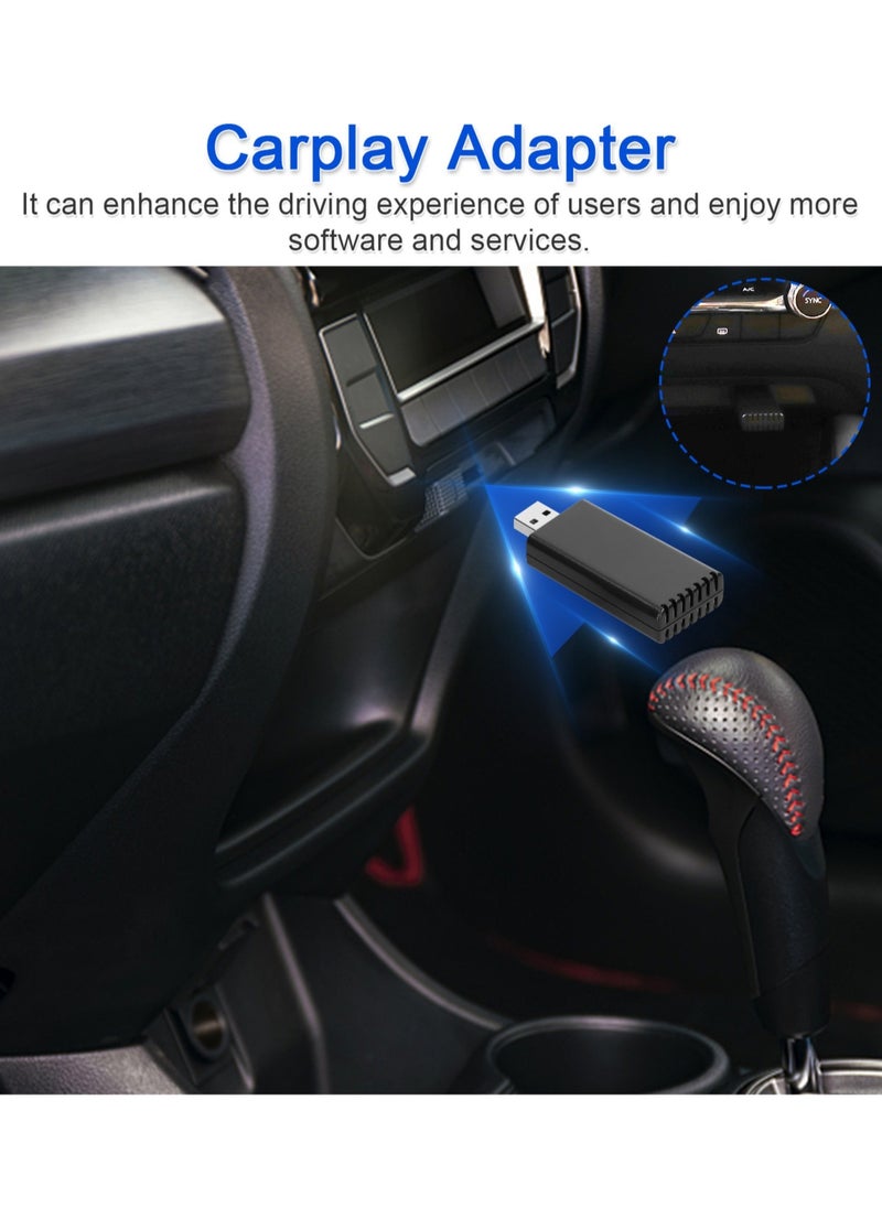 Wireless Carplay Adapter Dongle Car Wired to Wireless Carplay Box USB-A/USB-C Plug  Play Compatible with Factory Wired CarPlay Car