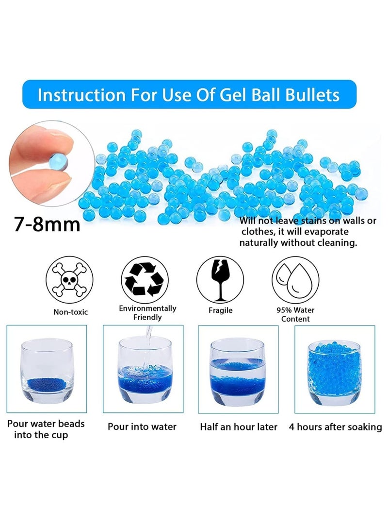 LEDIN Gel Ball Blaster Refill Ammo Water Bullets Beads Compatible with Gel Blasters Ammo Splatter Ball GuGel Ball Blaster Refill Ammo Water Bullets Beads Compatible with Gel Blasters Ammo Splatter Ball Gun Ammo 7.5 mm (20 Pack-10,000 Rounds Per Pack) - Image 5