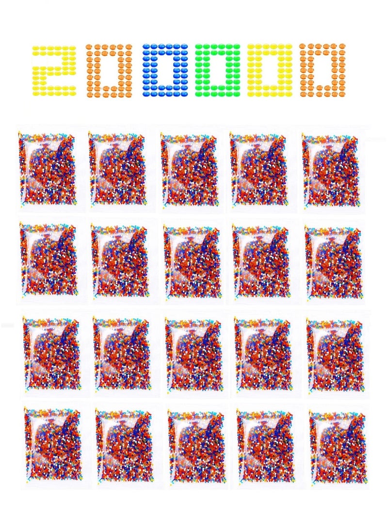 LEDIN Gel Ball Blaster Refill Ammo Water Bullets Beads Compatible with Gel Blasters Ammo Splatter Ball GuGel Ball Blaster Refill Ammo Water Bullets Beads Compatible with Gel Blasters Ammo Splatter Ball Gun Ammo 7.5 mm (20 Pack-10,000 Rounds Per Pack) - Image 1