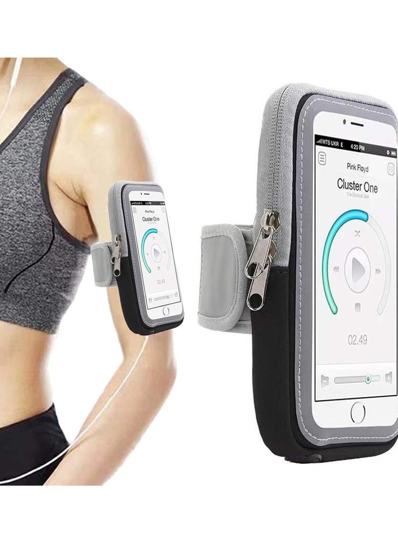 Generic Running Armband Phone Holder for Running Full Touchscreen Phone Arm Bands for Running Sports Phone Holder with Adjustable Band for iPhone 13 Pro Max 12 11 Xs Xr 8 7 Galaxy S20 S10 S9 S8  - Image 1