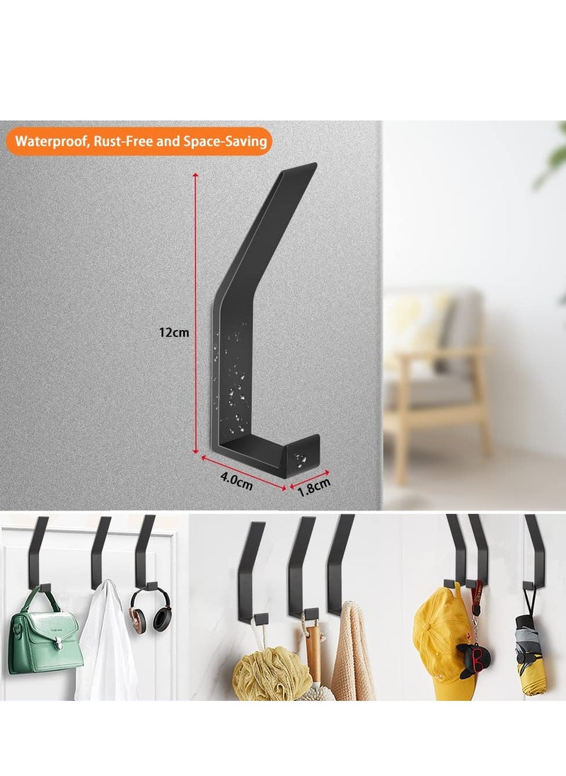 SYOSI 4 Pcs Coat Rack Hooks Wall Mounted, for Hanging Clothes, Coat, Towel, Rope, Keys, Hats, Purse, Screws Invisible Hooks for Kitchen, Door, Cabinet, Bathroom, Foyers, Hallways, and Bedrooms  - Image 4