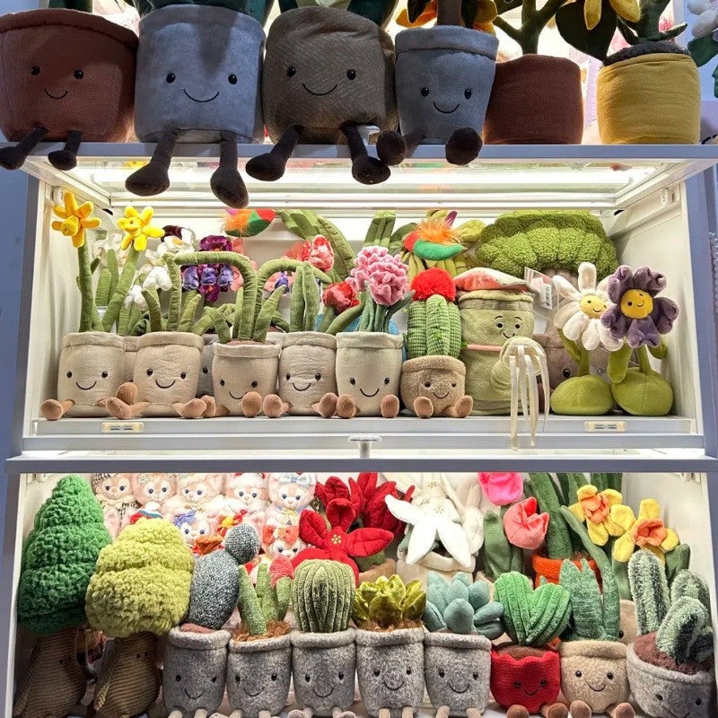 Jelly Fun Plant Plush Toy Backpack Pendant Potted Plant Office Decoration - Image 3