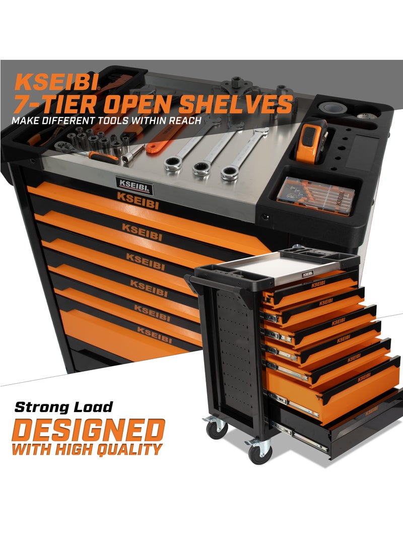 KSEIBI Heavy-Duty 7-Drawer Tool Cabinet with Lockable Storage & Smooth-Glide Wheels – Perfect for Garages, Workshops & Industrial Use  - Image 3