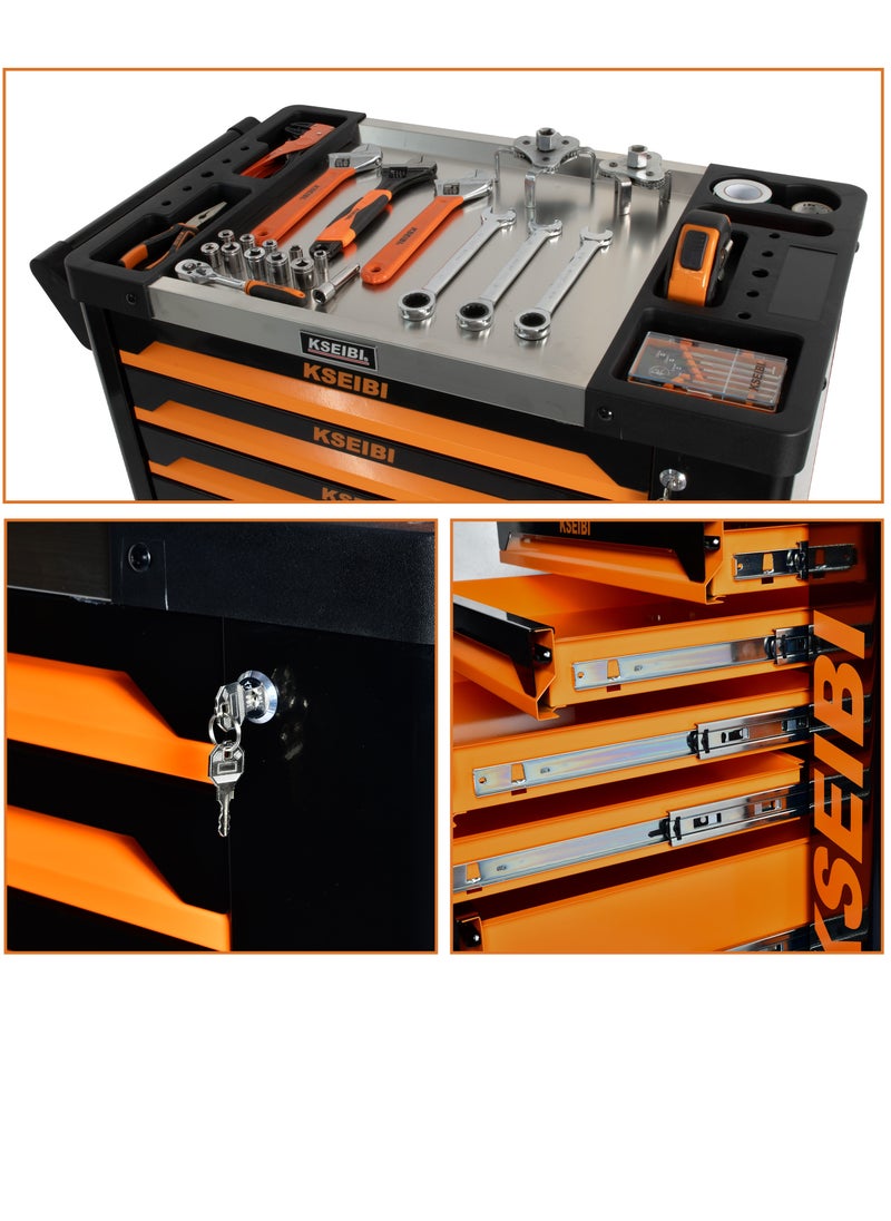 KSEIBI Heavy-Duty 7-Drawer Tool Cabinet with Lockable Storage & Smooth-Glide Wheels – Perfect for Garages, Workshops & Industrial Use  - Image 4