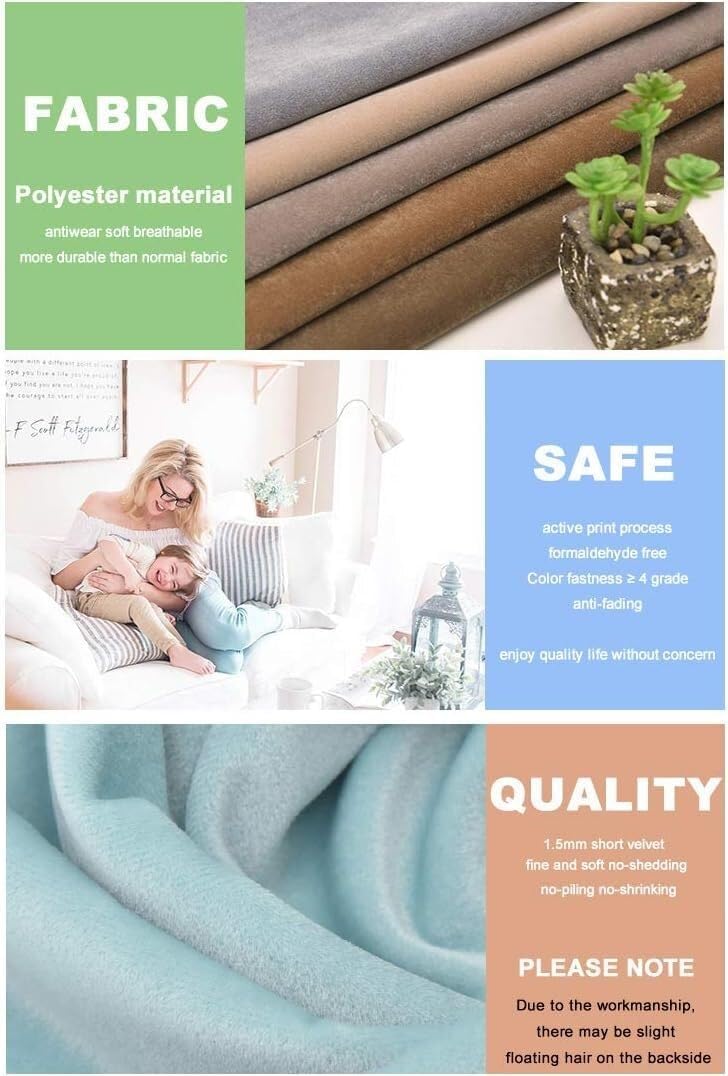 Minky Fabric Velvet Fabric Velour Material Fabric for Sewing DIY Crafts, Home Decoration, 150cm Width for Blankets, Apparel, Baby Accessories, Throws, P (Color : 16, Size : 3m) - Image 4