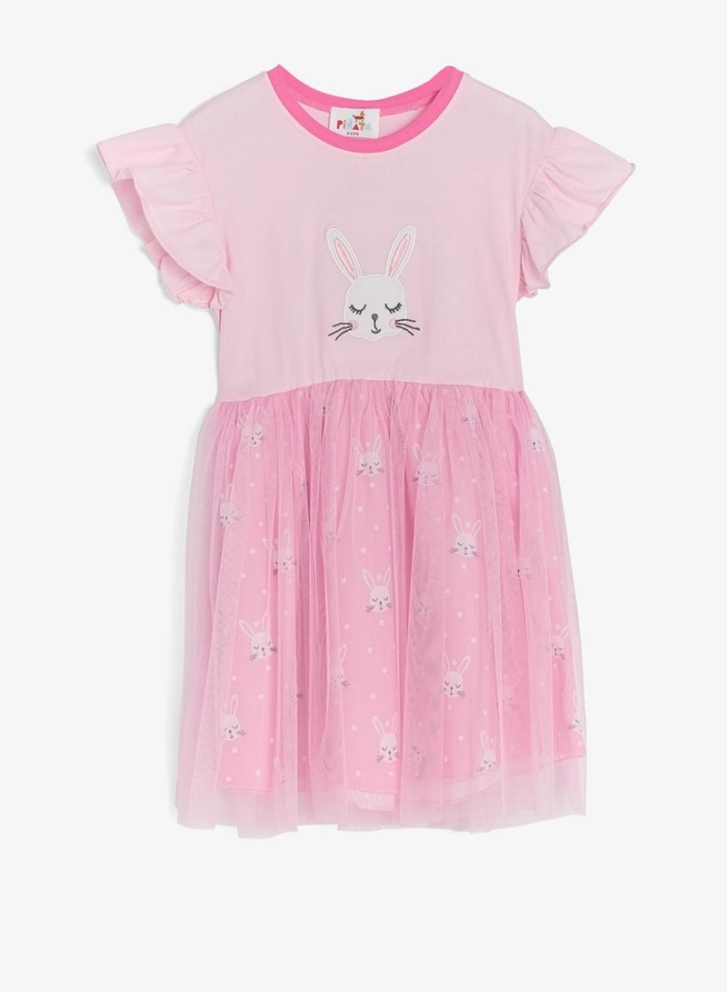Pinata Cute Bunny Print Tulle Dress - Image 2
