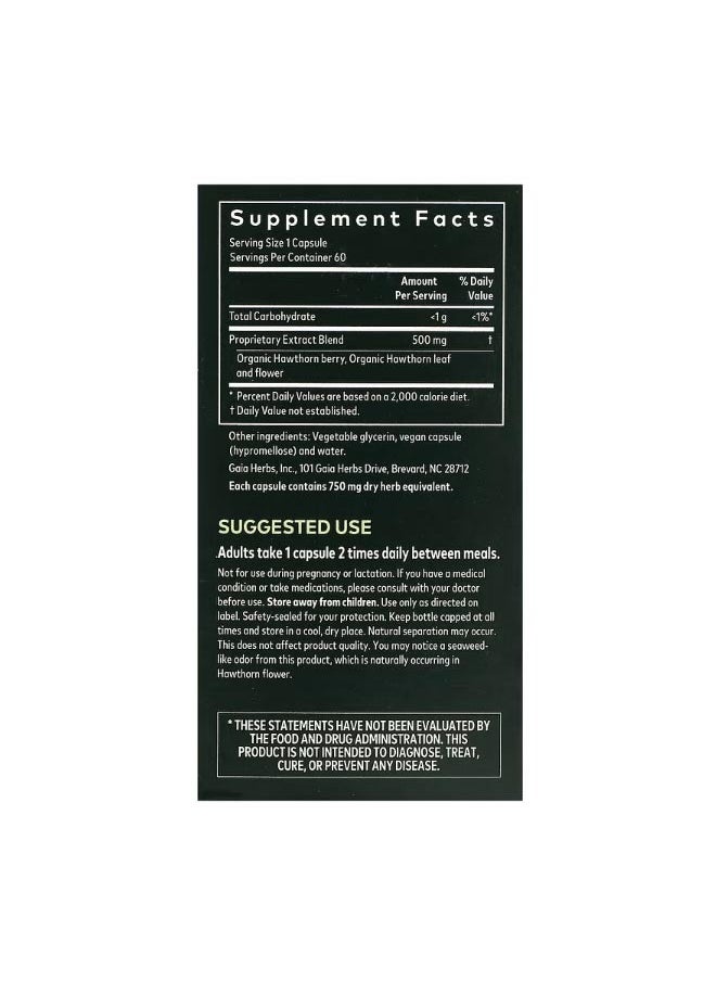 Gaia Herbs - Hawthorn Supreme 60 Vegan Liquid Phyto Caps - Image 1