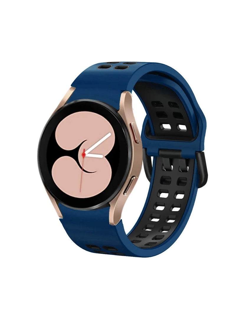 TWEGGON - 20mm Dot Band for Samsung Watch 7 / Watch 6/Watch 5/Watch 4 Blue/Black - Image 1