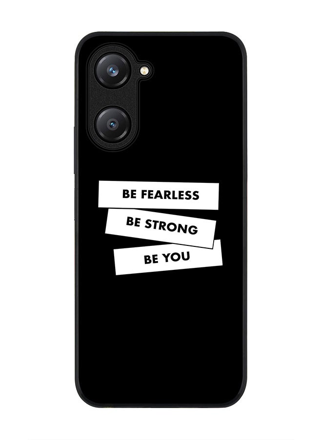 Stylizedd Rugged Black edge case for Vivo Y28s 5G / Vivo Y18 4G /Vivo Y03 4G, Slim fit Soft Case Flexible Anti Drop TPU Gel Thin Cover - Fearless, Strong, You - Image 1
